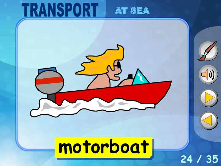 24 / 35 motorboat AT SEA