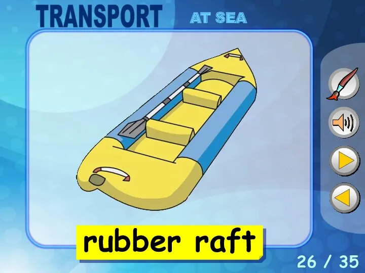 26 / 35 rubber raft AT SEA