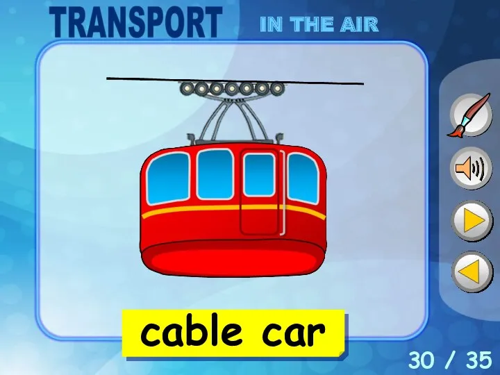30 / 35 cable car IN THE AIR