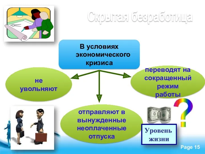 Скрытая безработица не увольняют переводят на сокращенный режим работы В