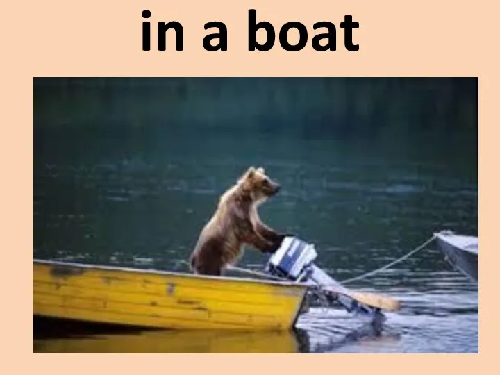 in a boat