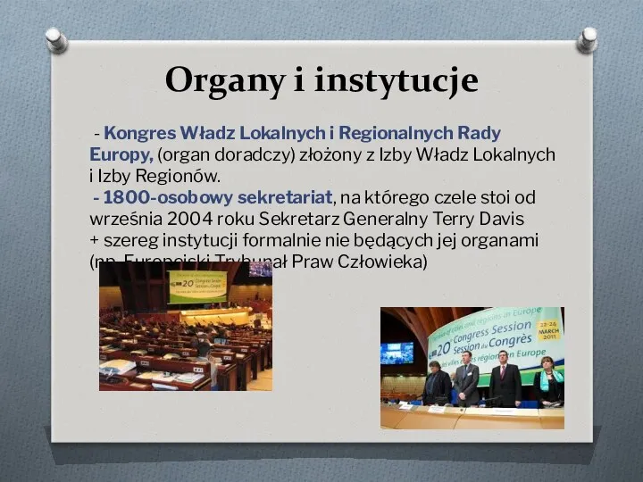 Organy i instytucje - Kongres Władz Lokalnych i Regionalnych Rady