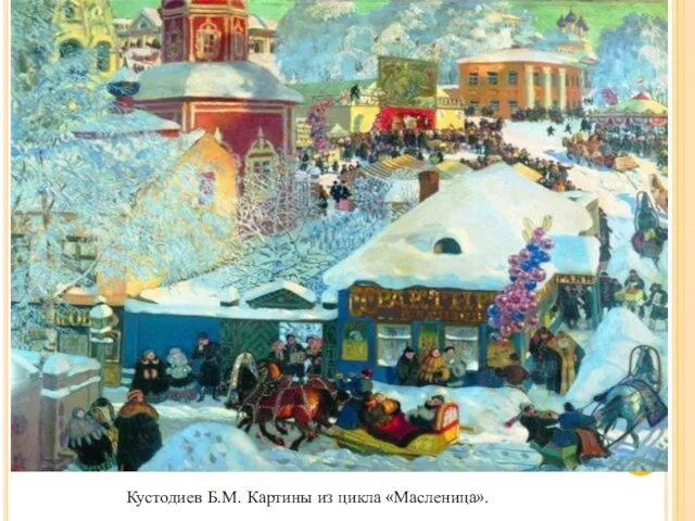 Кустодиев Б.М. Картины из цикла «Масленица».