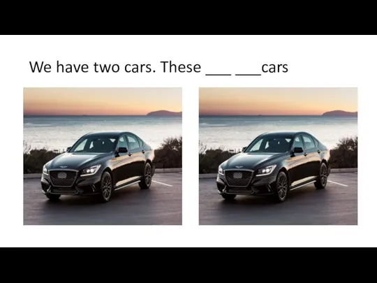 We have two cars. These ___ ___cars