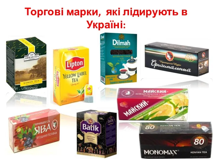 Торгові марки, які лідирують в Україні: