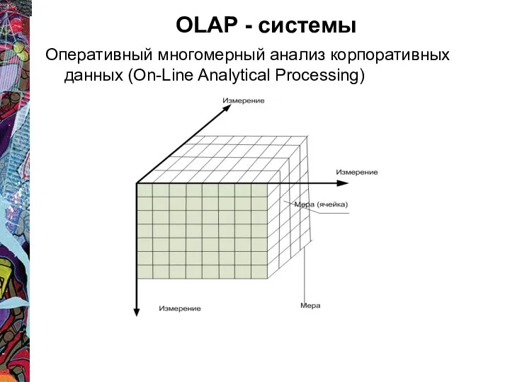OLAP - системы Оперативный многомерный анализ корпоративных данных (On-Line Analytical Processing)