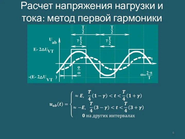 Расчет напряжения нагрузки и тока: метод первой гармоники