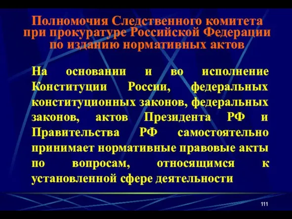 На основании и во исполнение Конституции России, федеральных конституционных законов, федеральных законов, актов