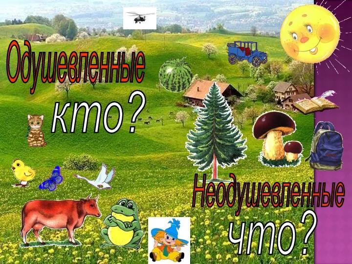 Одушевленные Неодушевленные кто? что?