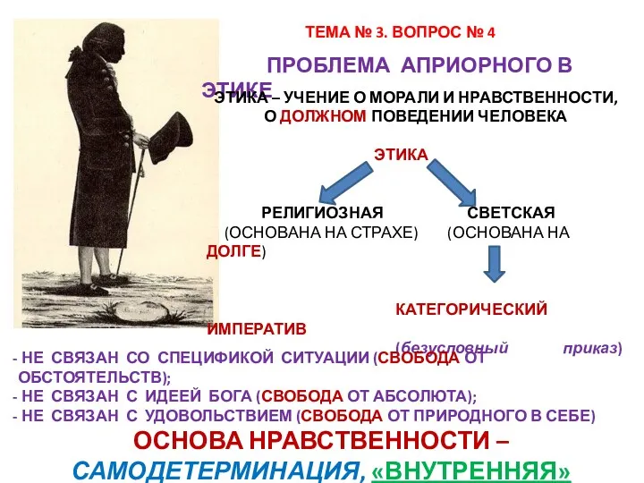 ТЕМА № 3. ВОПРОС № 4 ПРОБЛЕМА АПРИОРНОГО В ЭТИКЕ