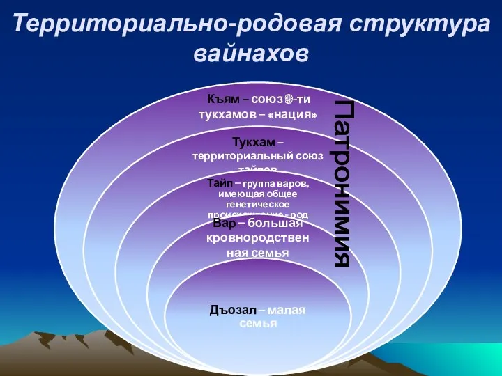 Территориально-родовая структура вайнахов Патронимия