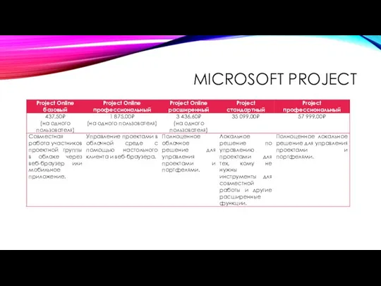 MICROSOFT PROJECT