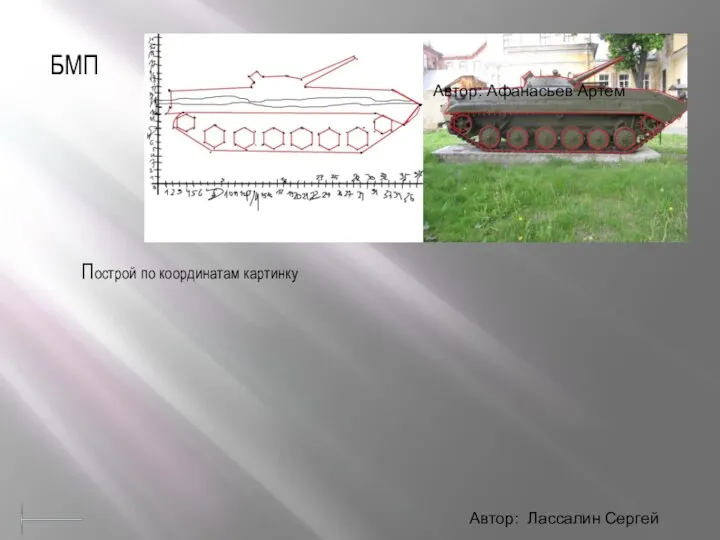 БМП Построй по координатам картинку Автор: Афанасьев Артем Автор: Лассалин Сергей