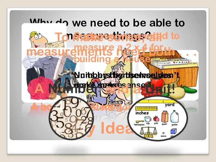 Why do we need to be able to measure things?