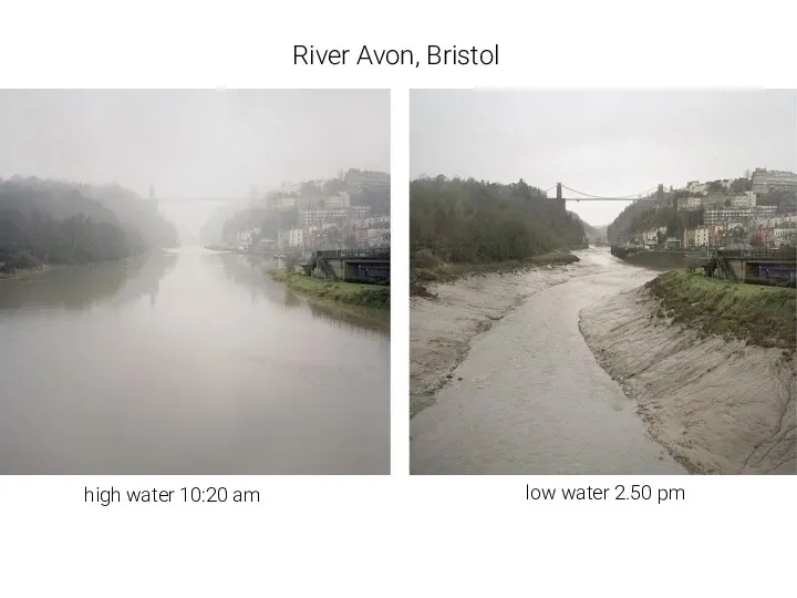 River Avon, Bristol high water 10:20 am low water 2.50 pm