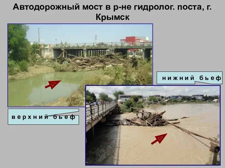 Автодорожный мост в р-не гидролог. поста, г.Крымск в е р х н и