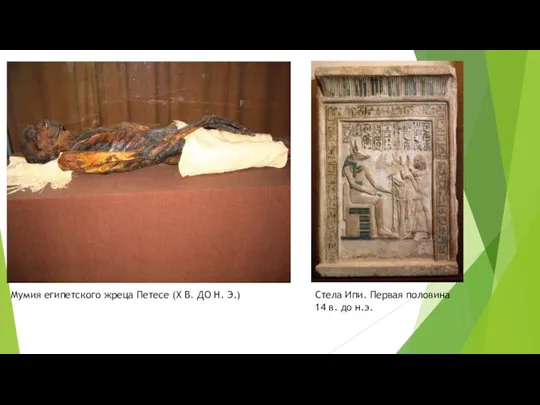 Мумия египетского жреца Петесе (X В. ДО Н. Э.) Стела Ипи. Первая половина
