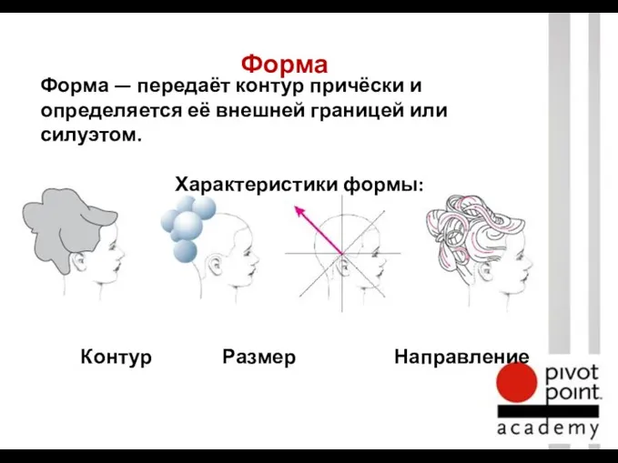 Форма Форма — передаёт контур причёски и определяется её внешней