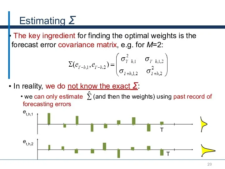 Estimating Σ The key ingredient for finding the optimal weights