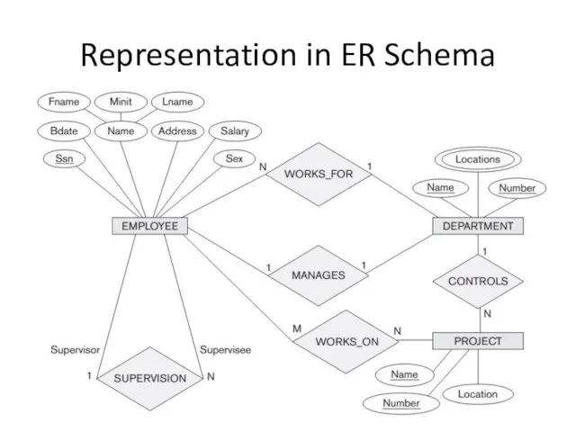 Representation in ER Schema