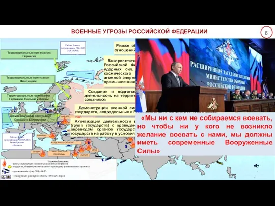 Резкое обострение военно-политической обстановки (межгосударственных отношений) и создание условий для