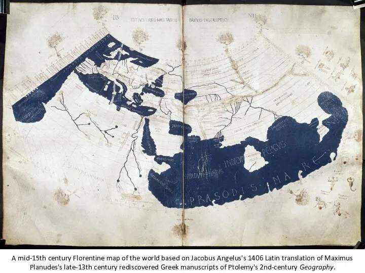 A mid-15th century Florentine map of the world based on