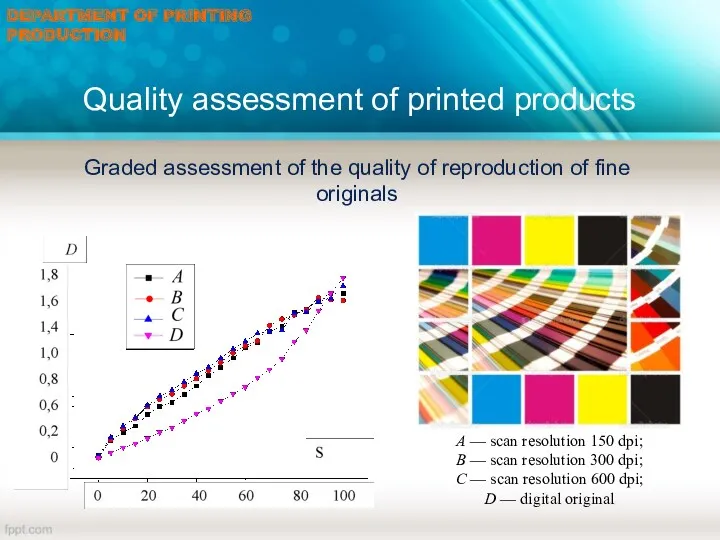 Quality assessment of printed products Graded assessment of the quality