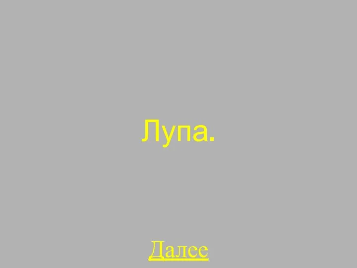 Лупа. Далее