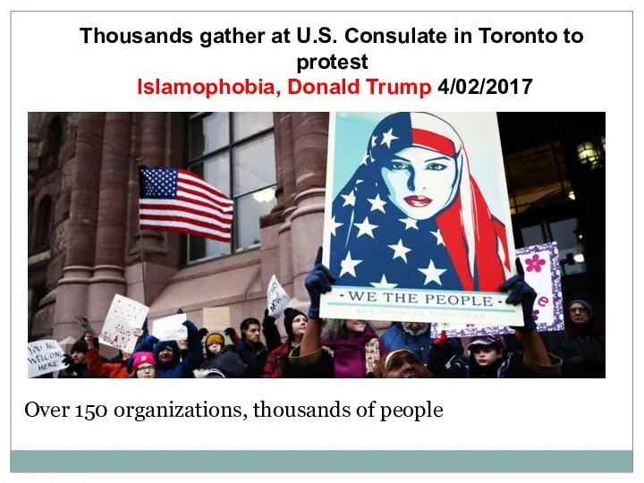 Thousands gather at U.S. Consulate in Toronto to protest Islamophobia,