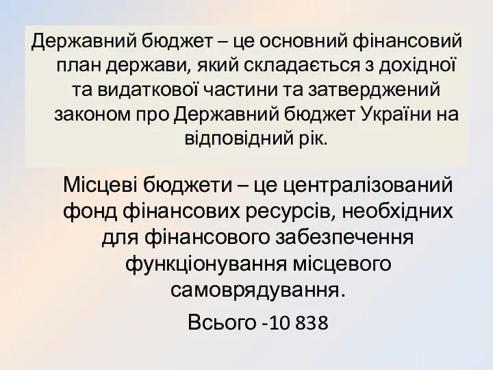 Державний бюджет – це основний фінансовий план держави, який складається