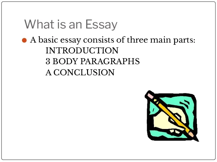 What is an Essay A basic essay consists of three