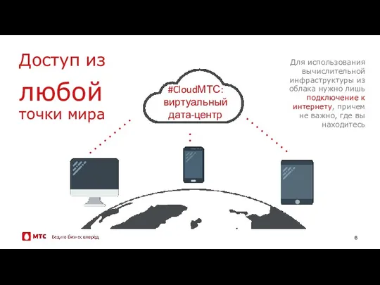 Доступ из любой точки мира Для использования вычислительной инфраструктуры из