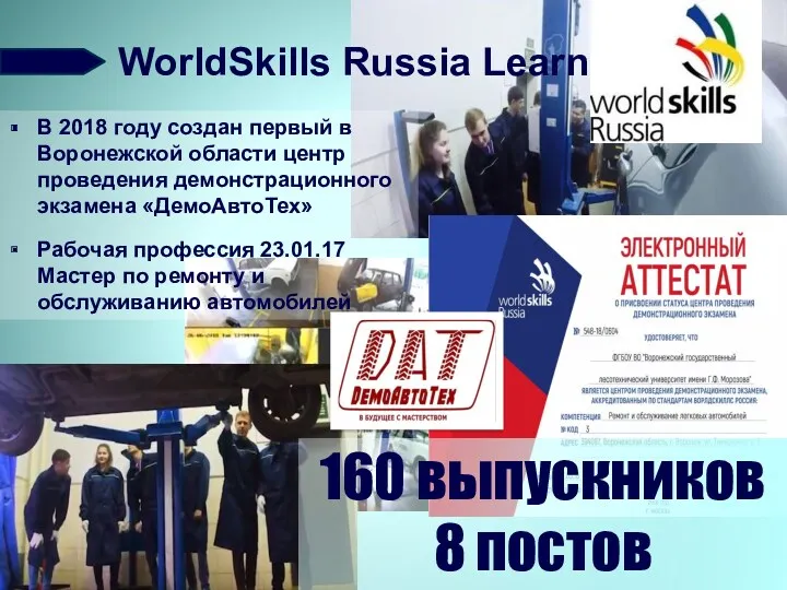 WorldSkills Russia Learning В 2018 году создан первый в Воронежской