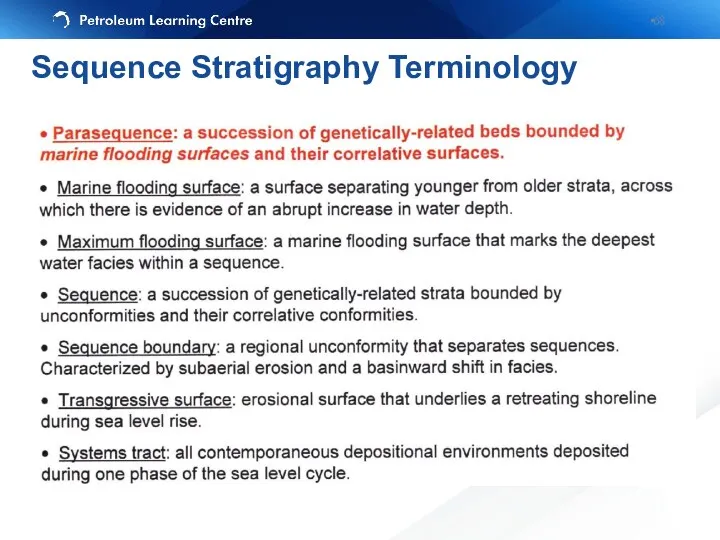 Sequence Stratigraphy Terminology