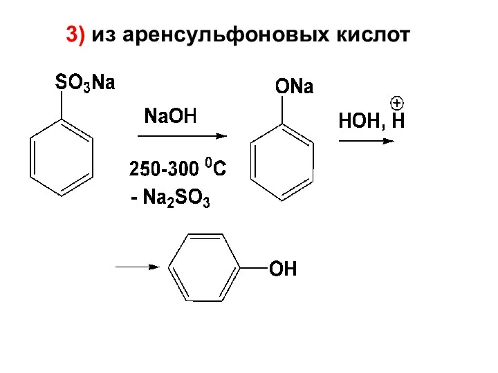 3) из аренсульфоновых кислот