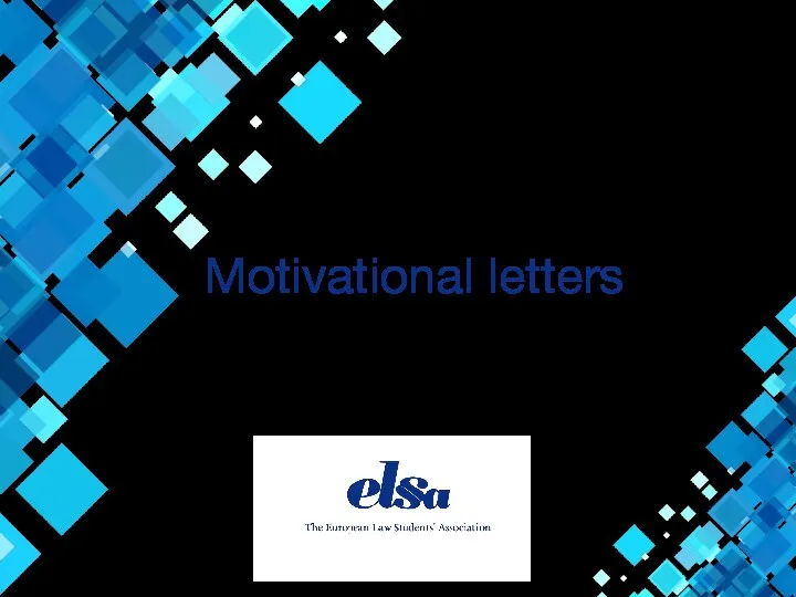 Motivational letters