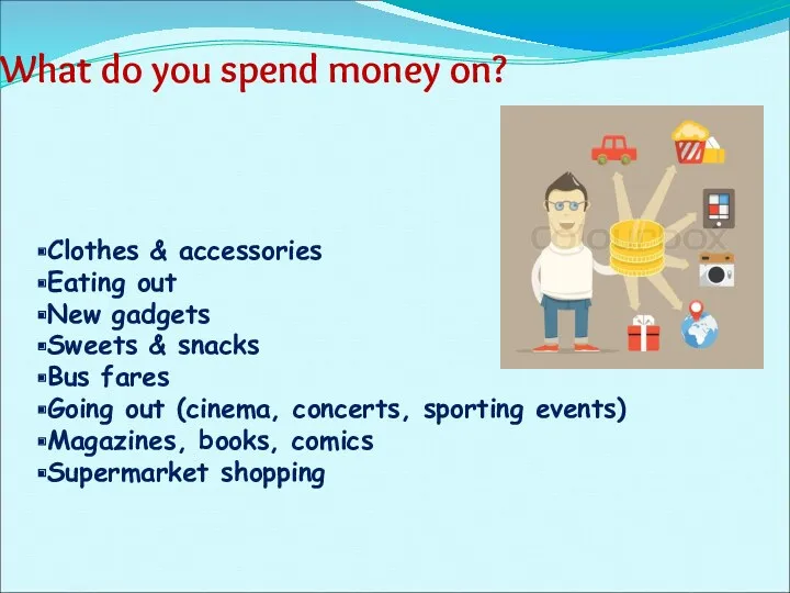 What do you spend money on? Clothes & accessories Eating