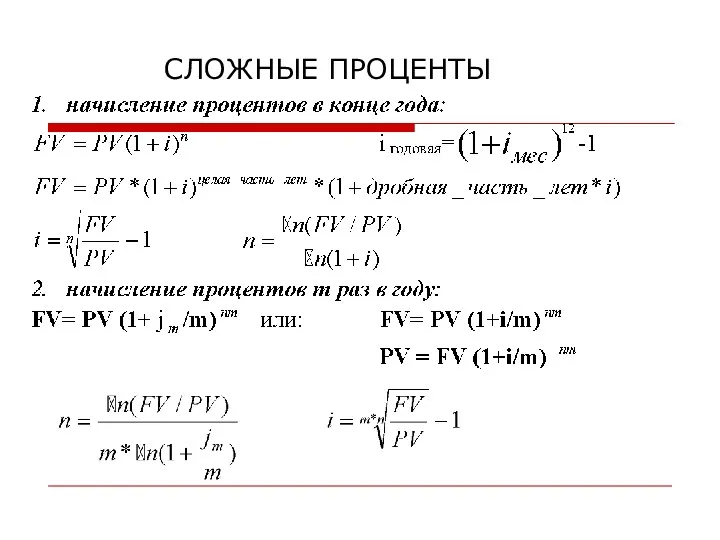 СЛОЖНЫЕ ПРОЦЕНТЫ