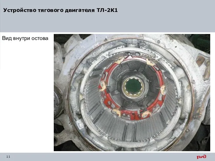 Вид внутри остова Устройство тягового двигателя ТЛ-2К1