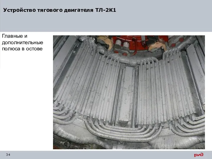 Главные и дополнительные полюса в остове Устройство тягового двигателя ТЛ-2К1
