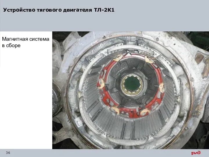 Магнитная система в сборе Устройство тягового двигателя ТЛ-2К1