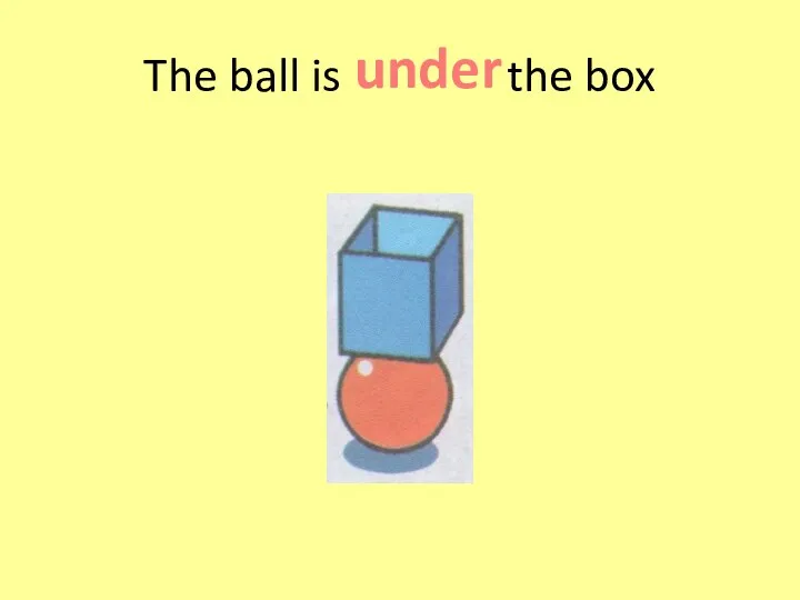 The ball is the box under