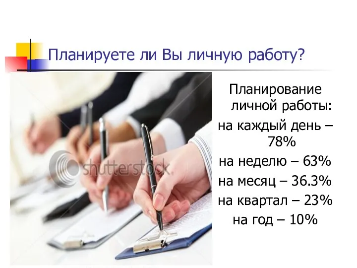 Планируете ли Вы личную работу? Планирование личной работы: на каждый