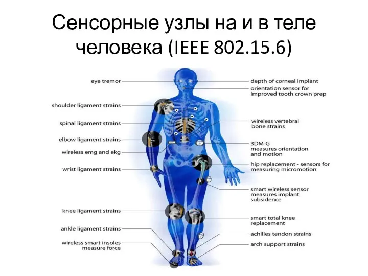Сенсорные узлы на и в теле человека (IEEE 802.15.6)