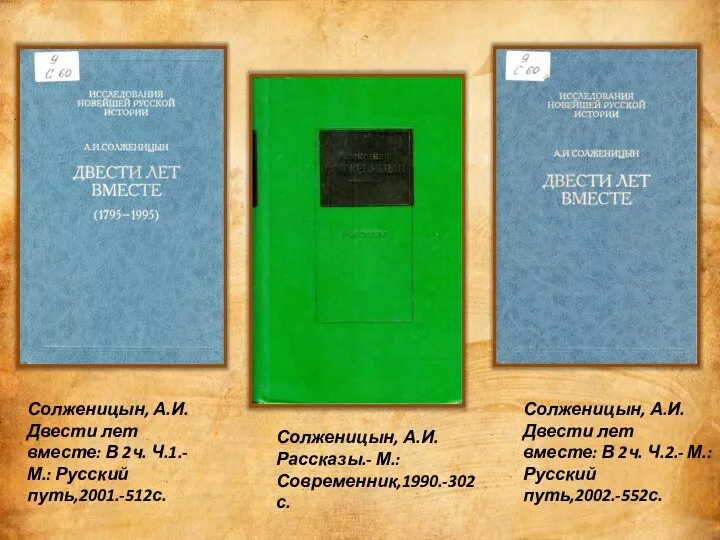 Солженицын, А.И. Двести лет вместе: В 2ч. Ч.1.- М.: Русский