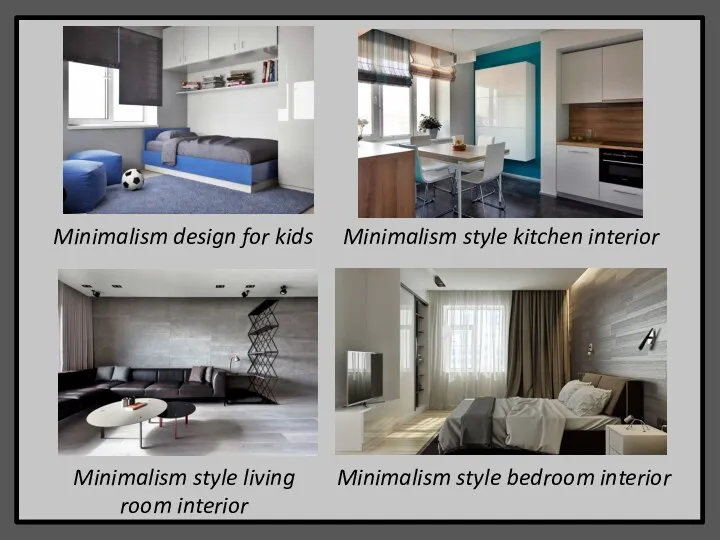 Minimalism design for kids Minimalism style kitchen interior Minimalism style