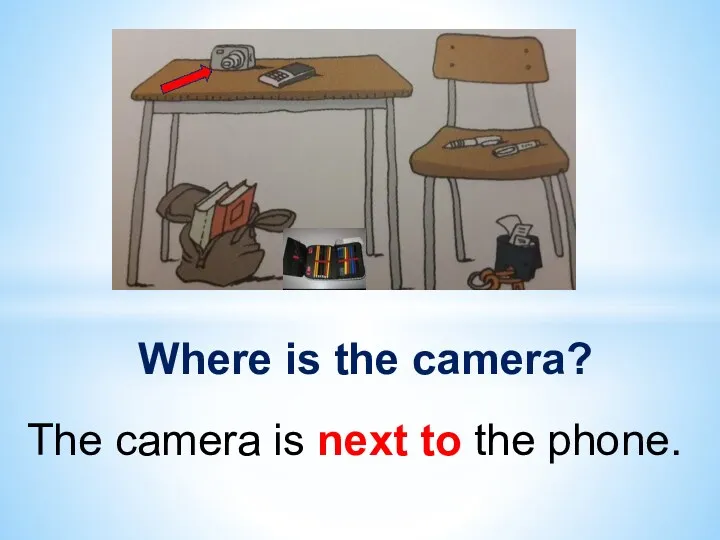 Where is the camera? The camera is next to the phone.