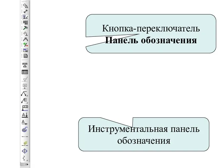 Кнопка-переключатель Панель обозначения Инструментальная панель обозначения