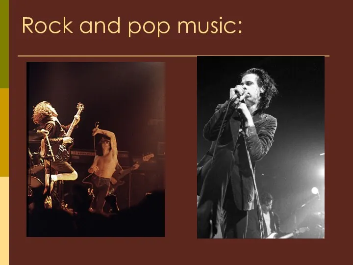 Rock and pop music: