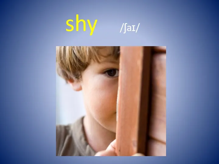 shy /ʃaɪ/